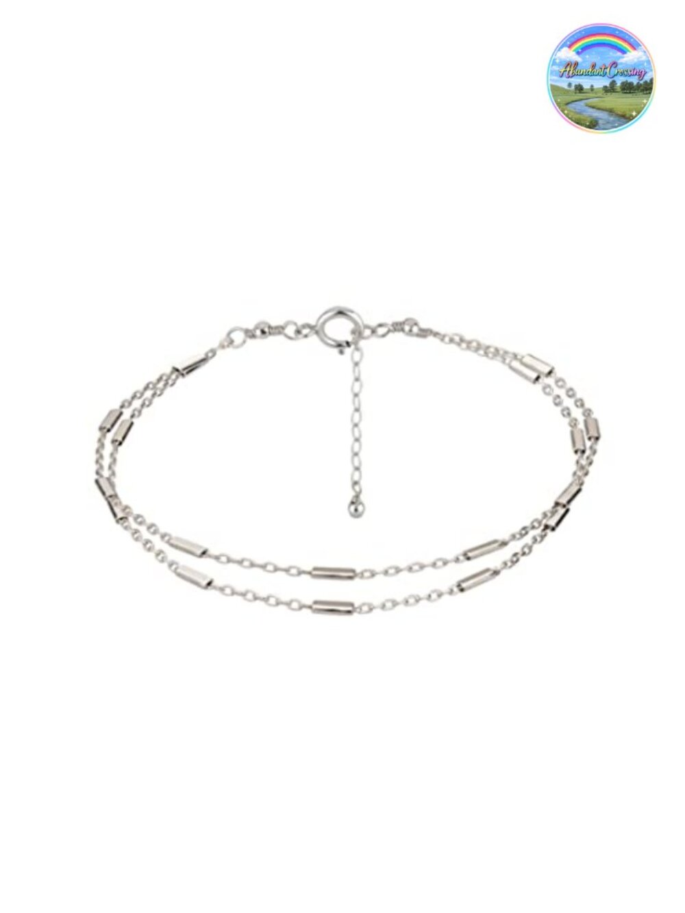 Sterling Silver Double Layered Bracelet Waterproof Minimalist Women's Jewelry